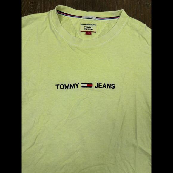 Tommy Jeans Green T-Shirt Mens size XL - Picture 5 of 5